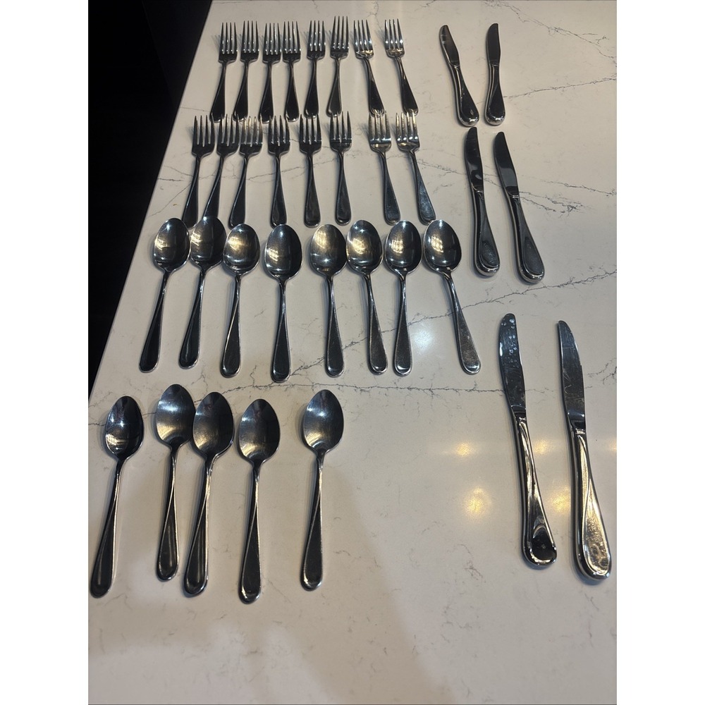 Flight Reliance Oneida USA Stainless 35 Mixed lot Dinner Knives Fork Tea Spoon